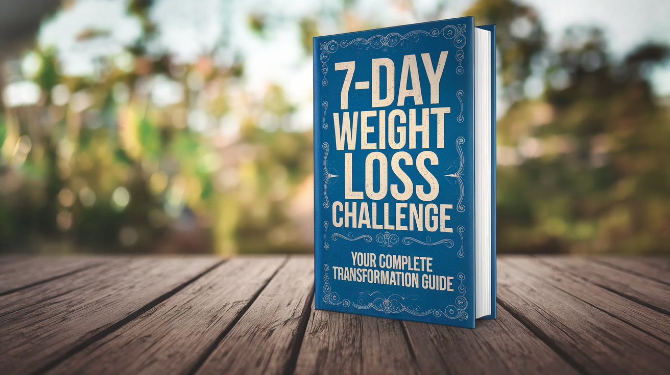 A book titled 7 -day weight loss challenge