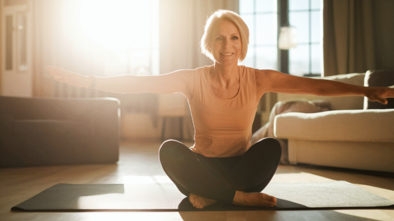woman over 50 working out