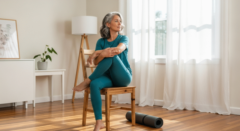 21 day chair yoga challenge women over 40