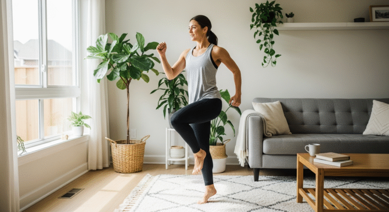 How to walk in place for calorie burn